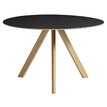 HAY CPH20 pyöreä pöytä, 120 cm, lakattu tammi - musta lino