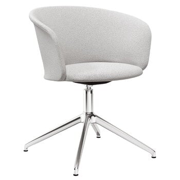 Hem Kendo swivel chair, porcelain - polished aluminium, product image