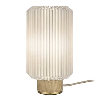 Lampade da tavolo, Lampada da tavolo Cylinder, piccola, rovere chiaro, Bianco