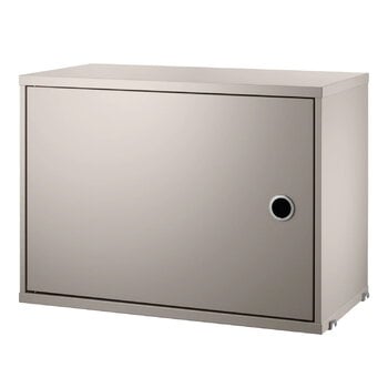 String Furniture String cabinet with swing door, 58 x 30 cm, beige