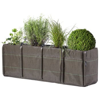 Pots de fleurs et jardinières d’extérieur, Jardinière en tissu Baclong 4, 145 L, géotextile, Marron