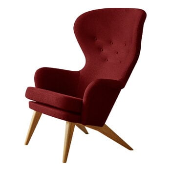 Armchairs & lounge chairs, Siesta lounge chair, oak - wine red Vidar 582, Beige