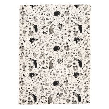 Keittiöpyyhkeet, Muumi keittiöpyyhe, 50 x 70 cm, luonnonvalkoinen, Musta