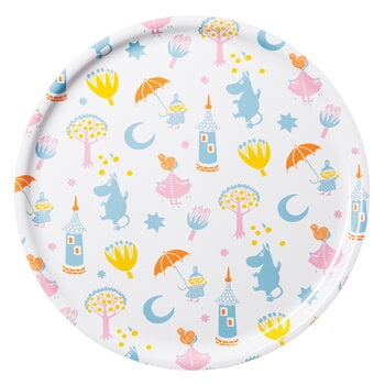 Trays, Moomin tray, 35 cm, party, White