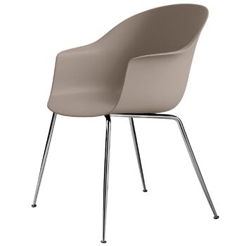 GUBI Bat chair, new beige - chrome base