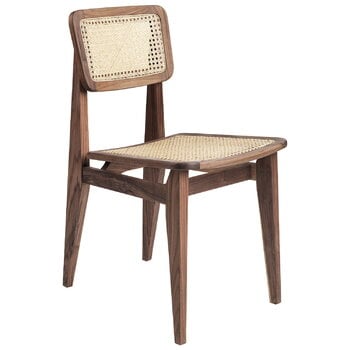 GUBI C-Chair, cane - oiled walnut, product image