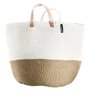 Mifuko Kiondo market basket, L, white - natural