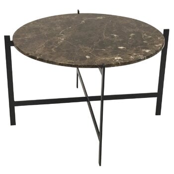 OX Denmarq Deck pöytä 80 cm, ruskea marmori - musta