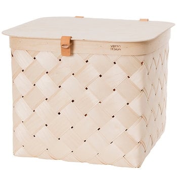Verso Design Lastu birch basket with lid, L