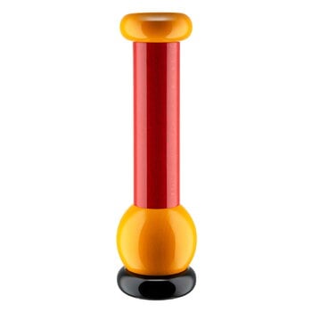 Alessi Sottsass grinder, large, black - red - yellow