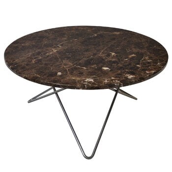 OX Denmarq Table O Table, noir - marbre brun