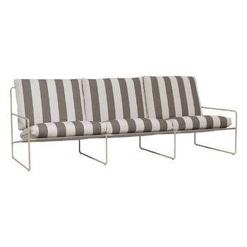 Ferm Living Desert 3-Sitzer-Sofa, Kaschmir - Schokoladenbraun, gestreift, produktbild