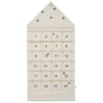 Holiday decorations, Star Christmas calendar, sand, Beige