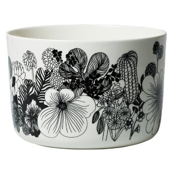 Marimekko Oiva - Siirtolapuutarha serving dish 3,4 L, white-black