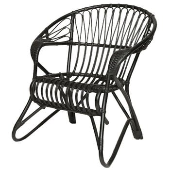 Parolan Rottinki Lumikenkä chair, low, black