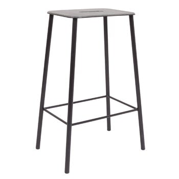 Frama Adam stool, 65 cm, anthracite leather - matt black