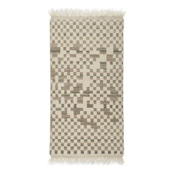 Anno Tappeto di lana Shogi 70 x 140 cm, bianco - grigio