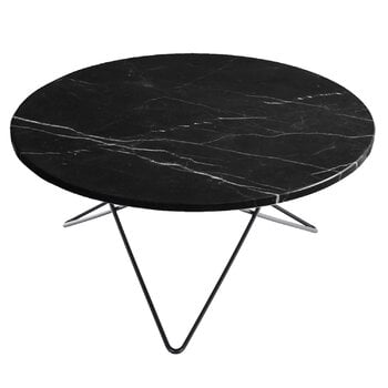 OX Denmarq O Tisch, schwarz – schwarzer Marmor