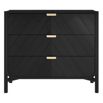 Hartô Marius chest of drawers, wide, black oak