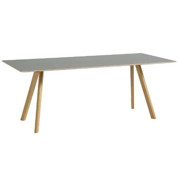 HAY CPH30 table, 200 x 90 cm, lacquered oak - grey lino
