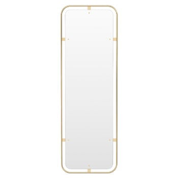 Wall mirrors, Nimbus mirror, rectangular, polished brass, Gold