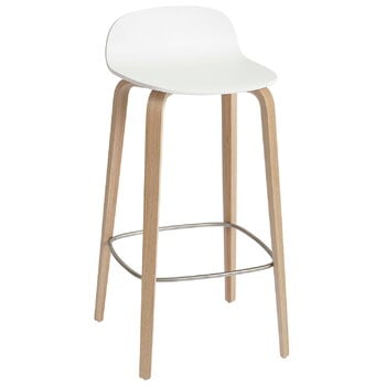 Muuto Visu bar stool, 75 cm, oak - white