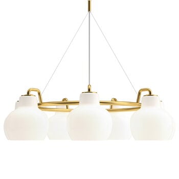 Pendant lamps, VL Ring Crown 7 pendant, opal glass, White