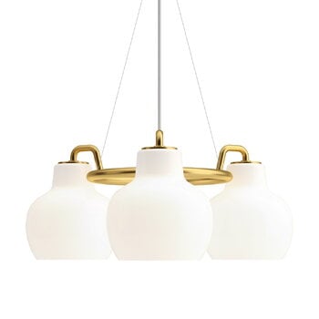 Pendant lamps, VL Ring Crown 3 pendant, opal glass, White