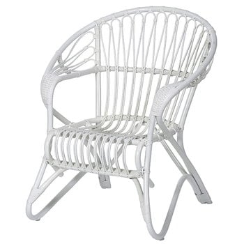 Parolan Rottinki Lumikenkä chair, low, white
