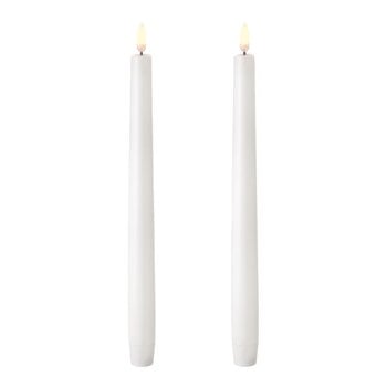Uyuni Lighting LED taper candle, 25 cm, 2 pcs, nordic white