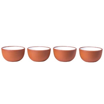 Vaidava Ceramics Earth dip bowl, set of 4, white