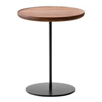 Sivu- ja apupöydät, Pal pöytä, 37,5 cm, musta teräs - öljytty pähkinäpuu, Ruskea