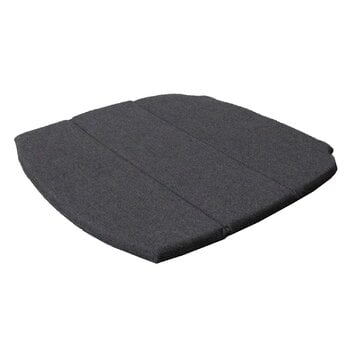 Cuscini e coperte, Breeze seat cushion for stackable dining chair, black, Nero