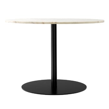 Tavoli da pranzo, Tavolo da pranzo Harbour Column, 105 cm, nero - marmo Estremoz, Bianco