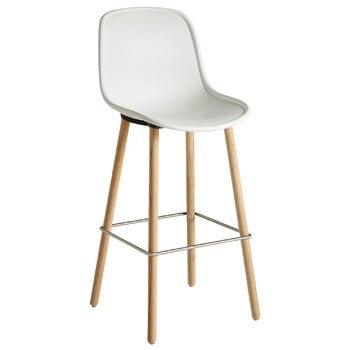 HAY Neu 12 bar stool, cream white - oak - steel