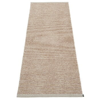 Plastic rugs, Effi rug 70 x 200 cm, warm grey - brown - vanilla, Brown