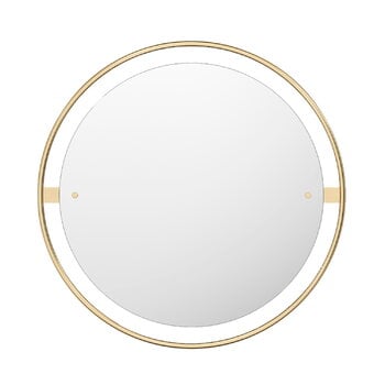 Wall mirrors, Nimbus mirror 60 cm, polished brass, Gold