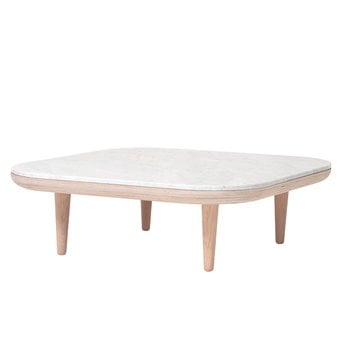 Coffee tables, Fly SC4 coffee table, white oiled oak - white Carrara marble, White