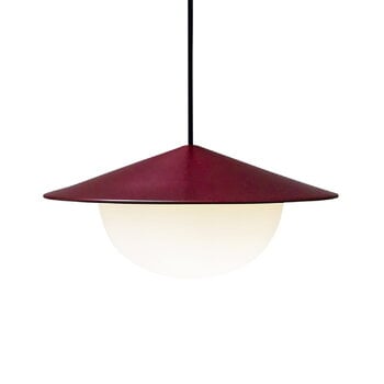 AGO Alley pendant, integrated LED, small, burgundy