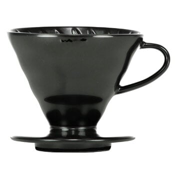 Accessori per caffè, Imbuto Hario V60 misura 02, porcellana nera opaca, Nero