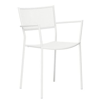 Massproductions Jig Mesh käsinojallinen tuoli, valkoinen