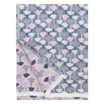 Lapuan Kankurit Tulppaani blanket, 130 x 240 cm, rose - blue