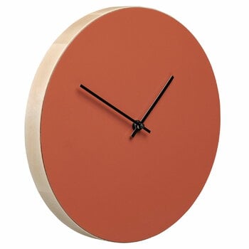 Horloges murales, Horloge murale Kiekko, brique, Orange