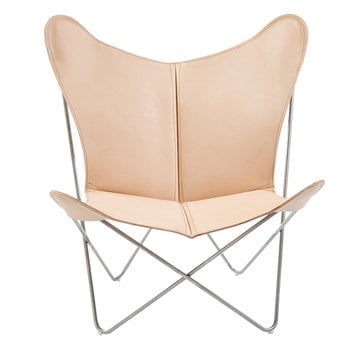 OX Denmarq Trifolium chair, brushed stainless steel - natural