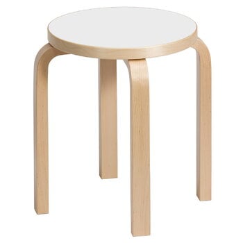 Artek Aalto stool E60, white laminate
