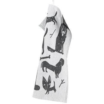 Lapuan Kankurit Koirapuisto tea towel, white - black