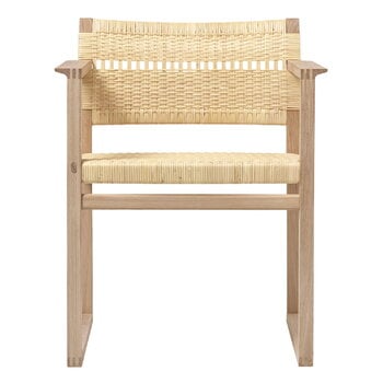 Fredericia BM62 armchair, cane wicker - oiled oak