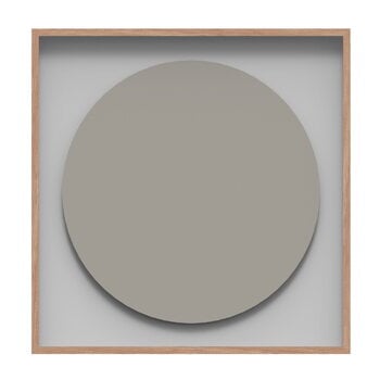 Bacheche e lavagne, Lavagna in vetro A01, 100 x 100 cm, rotondo, shy, Grigio