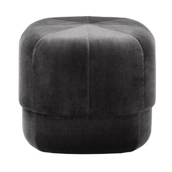 Normann Copenhagen Circus pouf, small, grey velour, product image