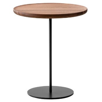 Fredericia Pal table, 44 cm, black steel - oiled walnut